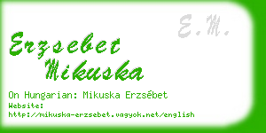 erzsebet mikuska business card